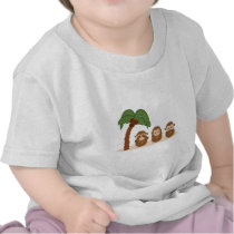 Three little monkeys - três macaquinhos camiseta