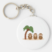 Three little monkeys - três macaquinhos chaveiros