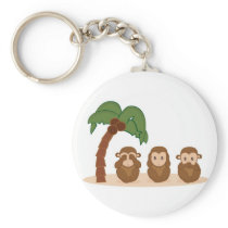 Three little monkeys - três macaquinhos chaveiros
