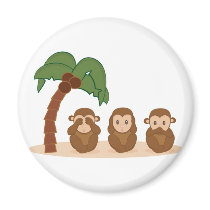 Three little monkeys - três macaquinhos imã