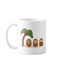 Three little monkeys - três macaquinhos caneca