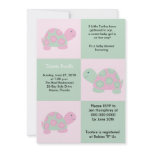 Three Little Turtles Mod Turtle 5x7 Baby Shower invitations