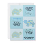 Three Little Turtles Mod Turtle 5x7 Baby Shower invitations