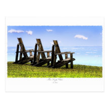 Three Lonely Chairs Postcards