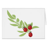 Three Lucky Ladybugs Greeting Card