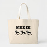 Three Meese Funny T-Shirt Canvas Bags