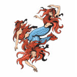 three mermaids vector cartoon art photo sculptures