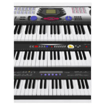 Three Modern Keyboards: Synthesizers: Personalised Flyer