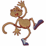 Three Monkeys Embroidered Hoodie