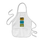 Three Monster Faces aprons