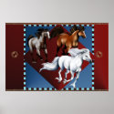 Three Mustangs Poster posters