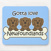 Three Newfoundlands Mousepads
