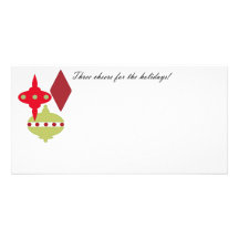 Three Ornaments {Horizontal} Personalized Photo Card