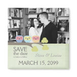 Three Owls Wedding Save the Date Photo Magnet