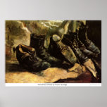 Three Pairs of Shoes by Vincent van Gogh posters