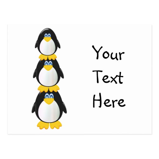 Three Penguins Post Card