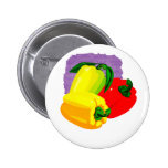 Three peppers graphic red yellow green buttons