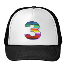 Three - Personalise for Birthdays, Ages or Events. Trucker Hats