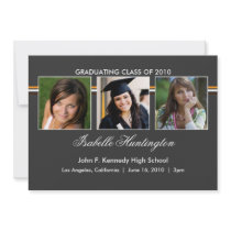 Three Photos Bar Slate Graduation Announcement