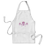 Three Pink Abstract Skulls aprons