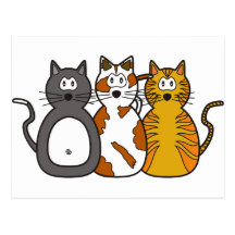 Three Playful Kittens Post Cards