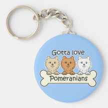 Three Pomeranians Key Chains