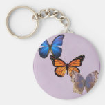 Three Pretty Butterflies Keychain