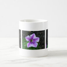 Three Purple Petunias Coffee Mug