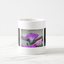 Three Purple Petunias Coffee Mug