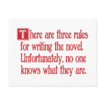 Three Rules postcards