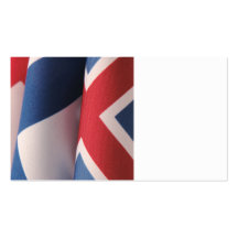 three scandinavian flags business card