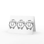 three sheeps card