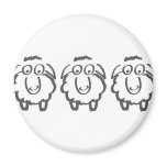 three sheeps magnets