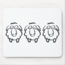 three sheeps mousepads