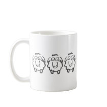 three sheeps coffee mugs