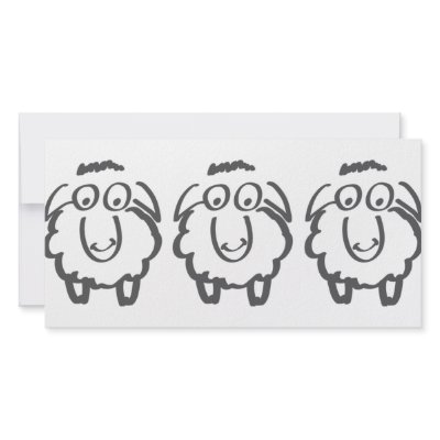 three sheeps photo card template by Topmotives