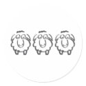 three sheeps stickers