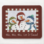 Three Snowmen Mousepad