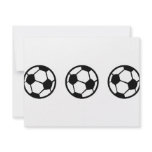 three soccer balls icon personalized invitations