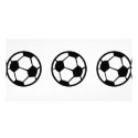 three soccer balls icon photo cards
