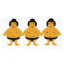 three sumos icon customized photo card
