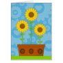 Three Sunflowers Card