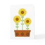 Three Sunflowers Greeting Card