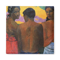 'Three Tahitians' - Paul Gauguin Fridge Magnets