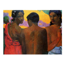 'Three Tahitians' - Paul Gauguin Post Card