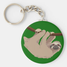 Three Toed Sloth Key Chains