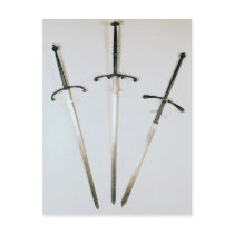 Three two-handed swords, 1570 post card