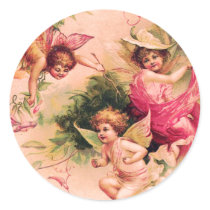 Three Vintage Flower Fairies Sticker