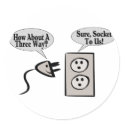Three Way Plugged stickers