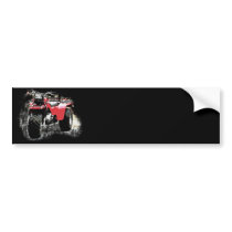 Three Wheeled ATC Red Trike Motorbike